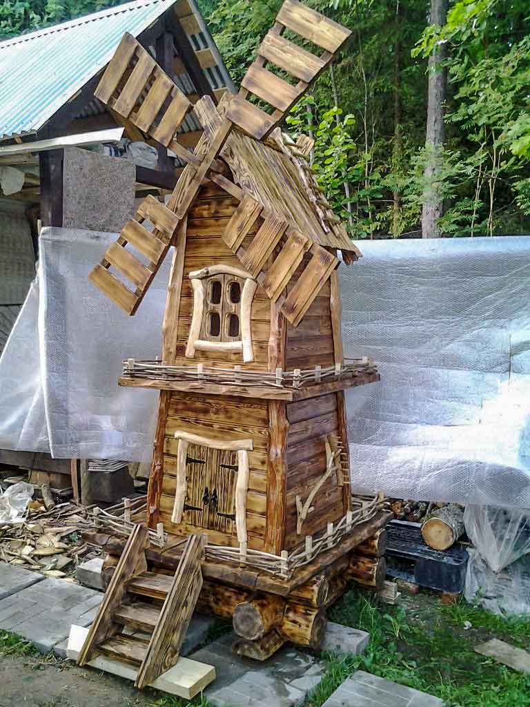 Мельница из дерева своими руками в 2020 г Ветряная мельница, Дерево, Светильники